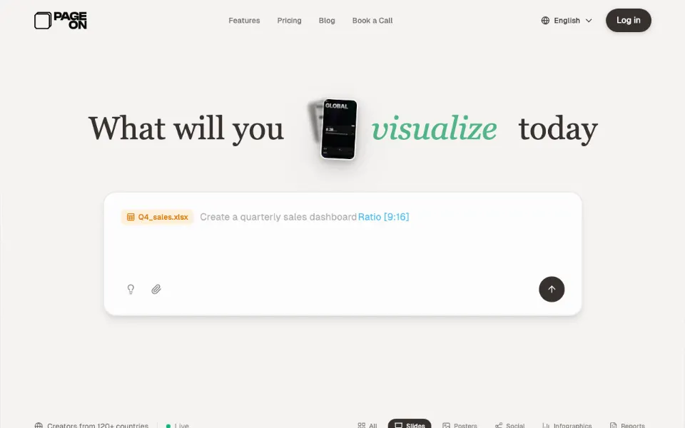 PageOn.AI官网首页截图
