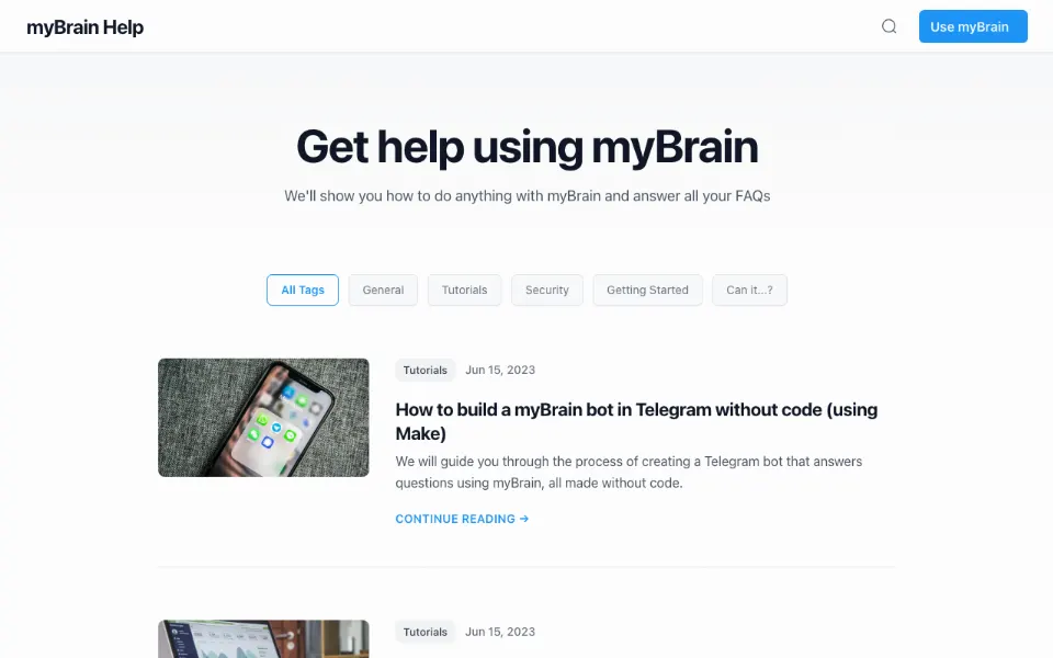 BRAIN Assistant官网首页截图