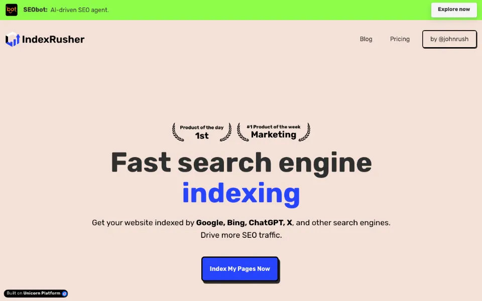 Index Rusher官网首页截图