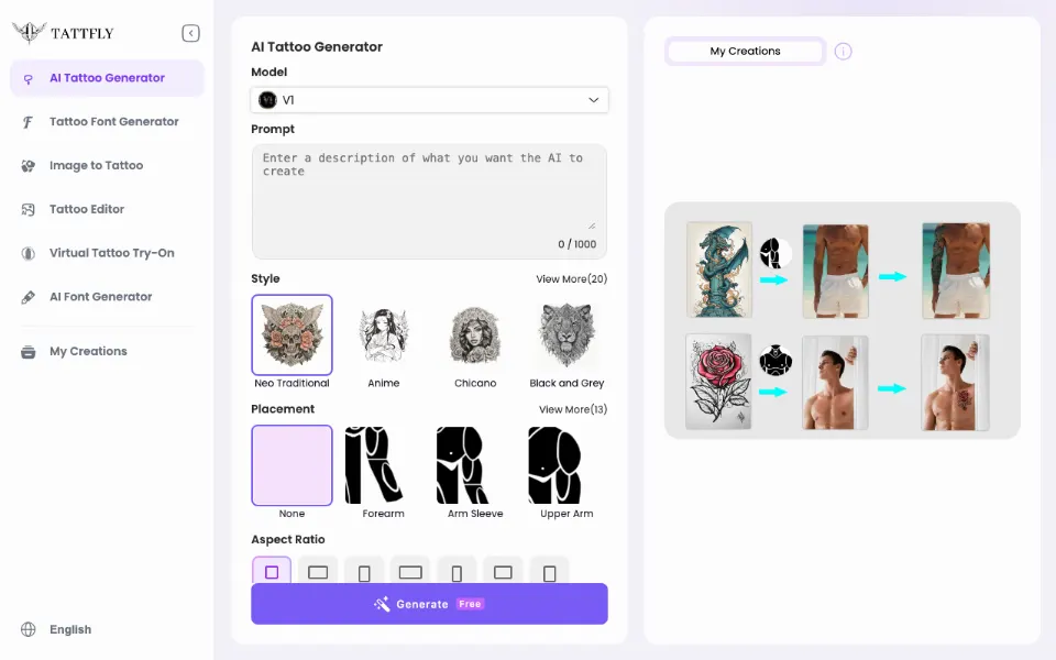 Tattfly官网首页截图