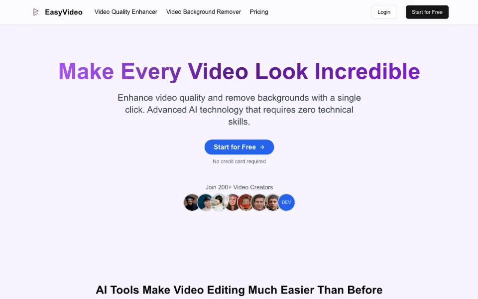 Easy Video官网首页截图