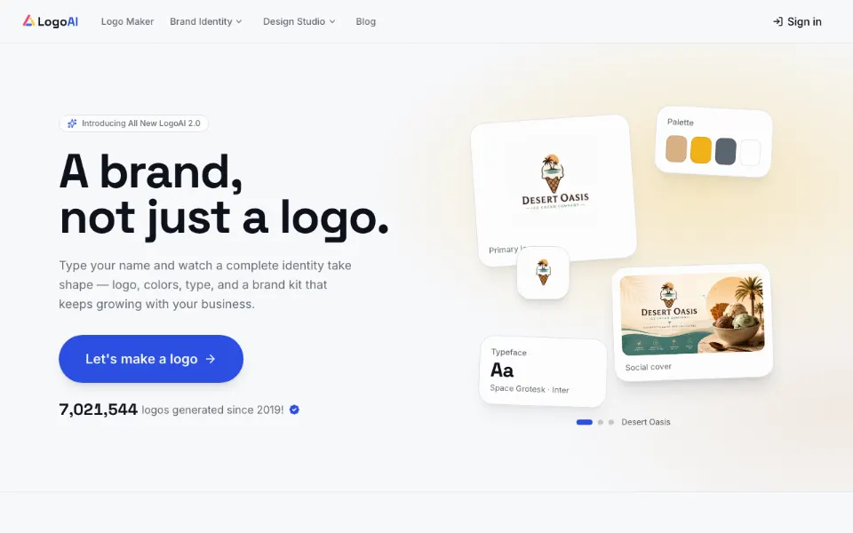 LogoAI Design官网首页截图