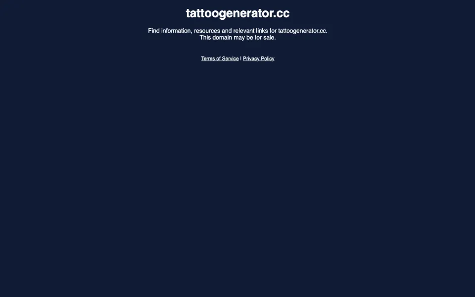Tattoo Generator官网首页截图