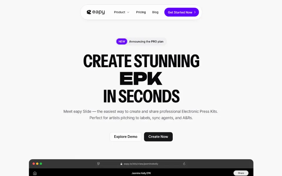 Eapy Beta官网首页截图