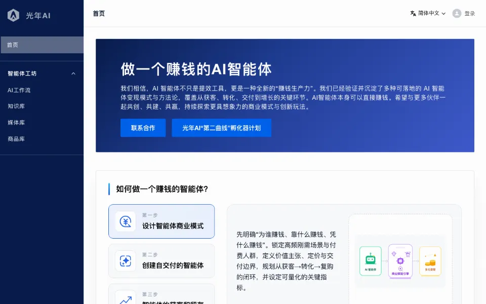 光年AI官网首页截图