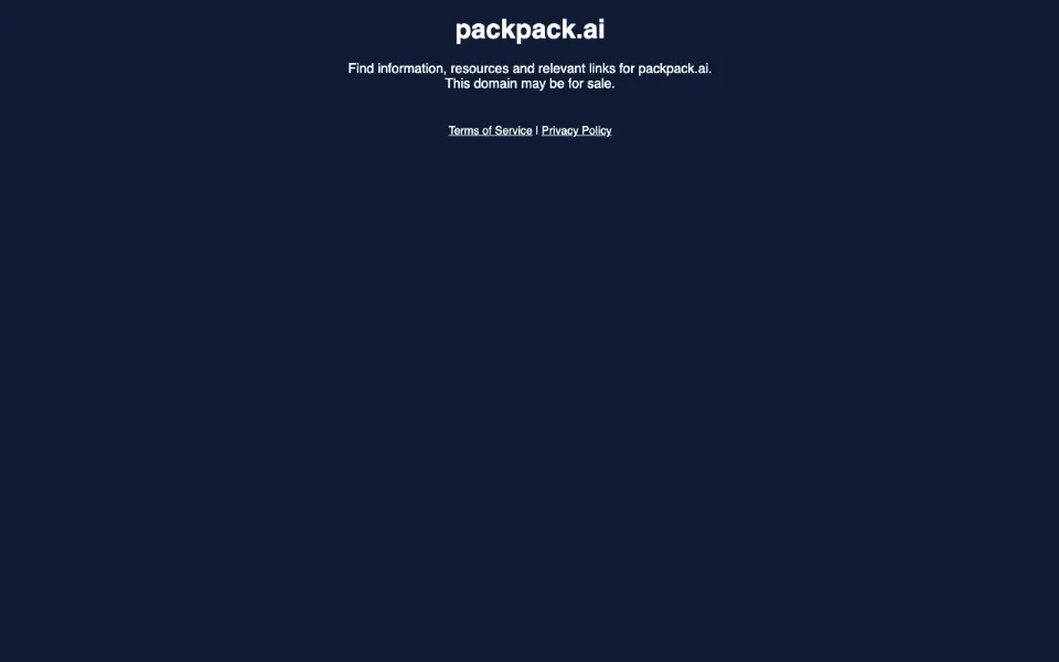 PackPack官网首页截图