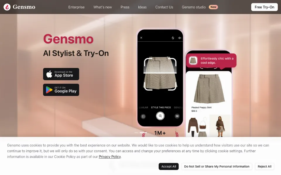Gensmo官网首页截图
