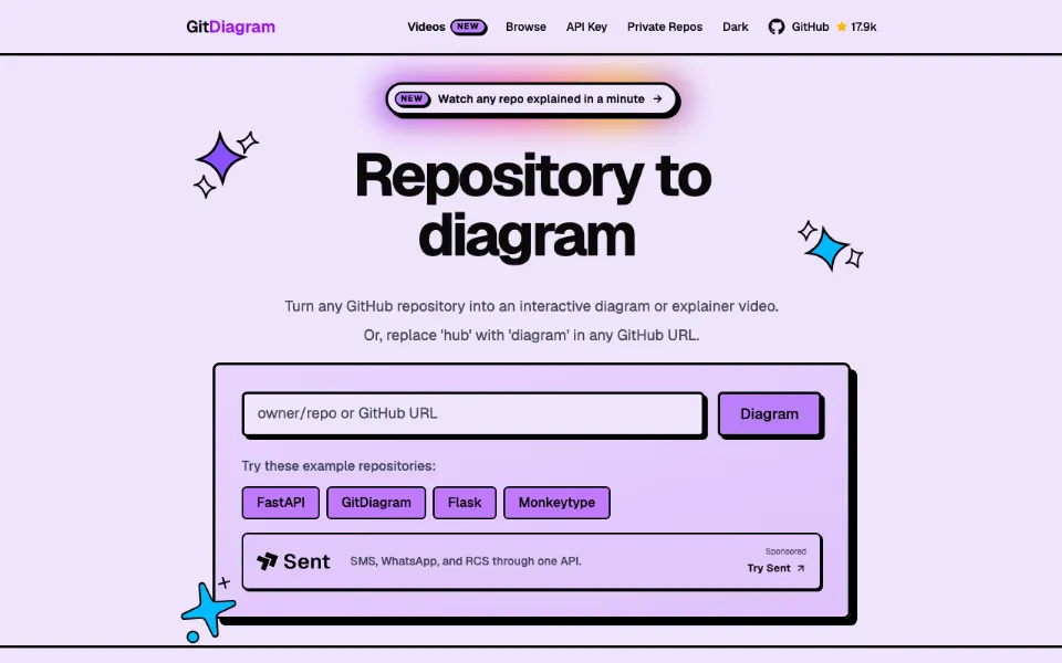 GitDiagram官网首页截图
