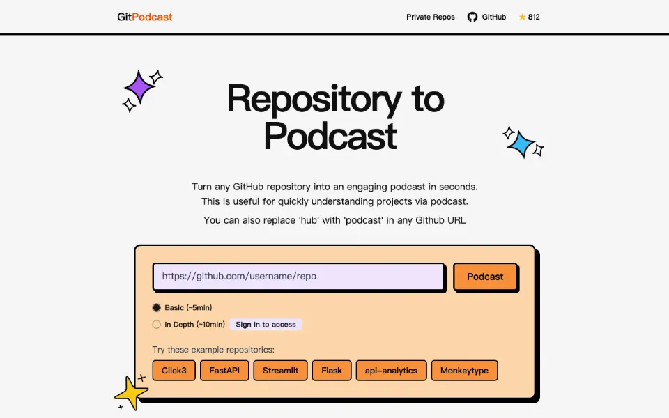 GitPodcast官网首页截图