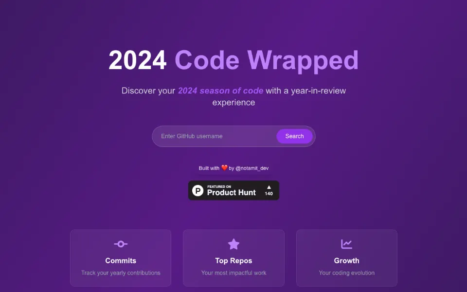 2024 Code Wrapped官网首页截图